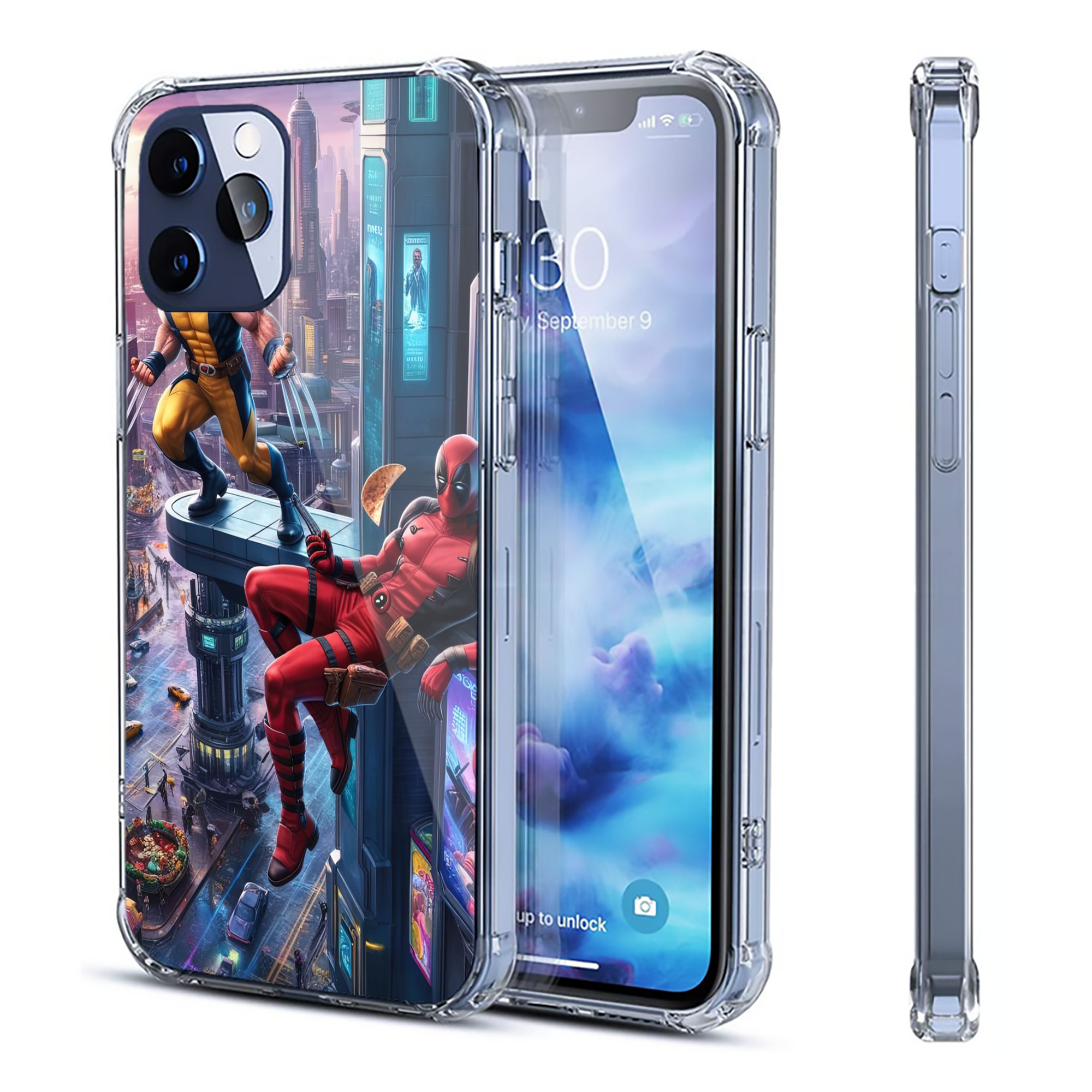 （画像用） Deadpool デッドプール 【iPhone 12シリーズ対応】透明スマホケース（クリアソフトケース）